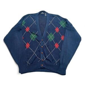 Vintage structure navy diamond argyle